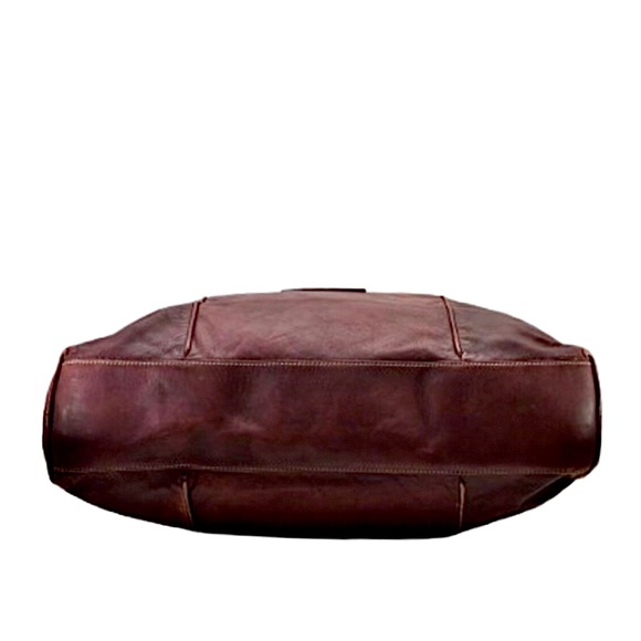 MGUCCI Leather Top Zip Overnight Travel Laptop Work Messenger Bag w/ Woven Strap - Picture 11 of 16